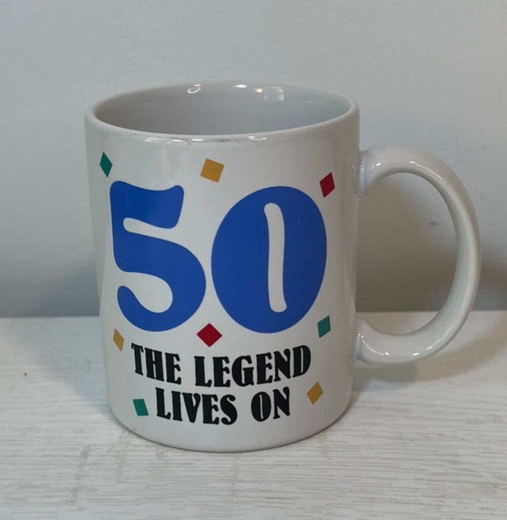 Vintage Hallmark 50 The Legend Lives On Mug